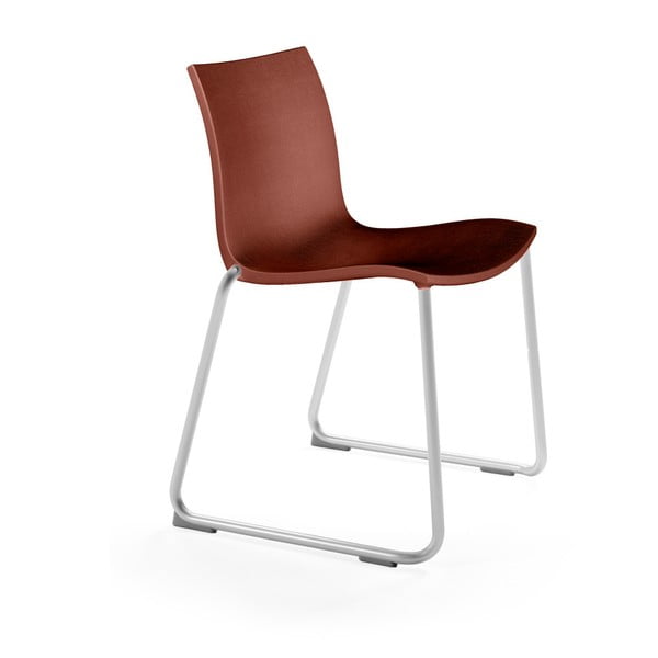 Červeno-hnedá stolička Mobles 114 Gimlet Sled
