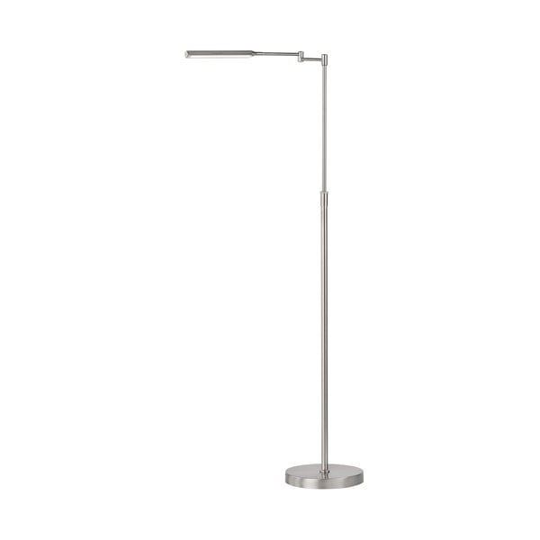 LED stojacia lampa v striebornej farbe s kovovým tienidlom (výška  130 cm) Nami – Fischer & Honsel