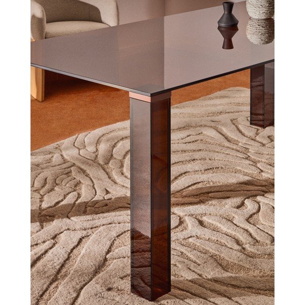 Sklenený jedálenský stôl 90x160 cm Adularia – Kave Home-image-3