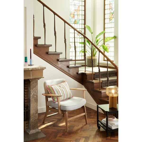 Oranžová stolová lampa so skleneným tienidlom (výška  36 cm) Podium – Hübsch-image-3