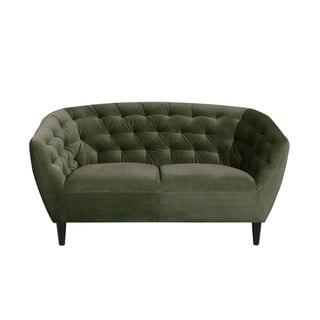 Zelená zamatová pohovka Actona Ria, 150 cm