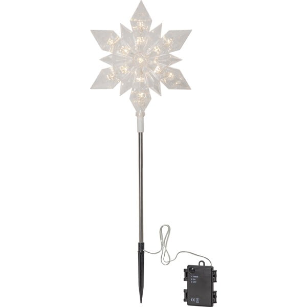 Čierna vonkajšia svetelná dekorácia s vianočným motívom Flocke – Star Trading