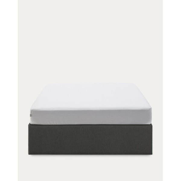 Čierna čalúnená dvojlôžková posteľ s úložným priestorom 180x200 cm Matters – Kave Home-image-3