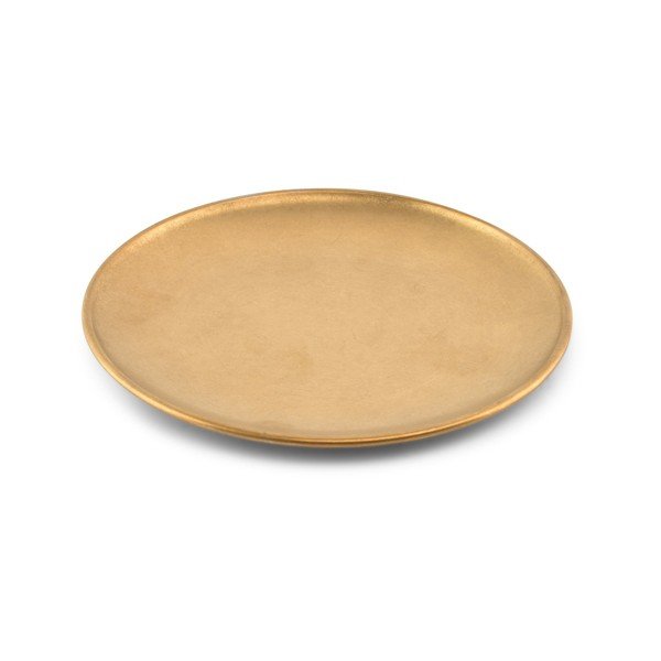 Dezertný kovový tanier v zlatej farbe ø 17 cm Serve – BonBistro-image-3