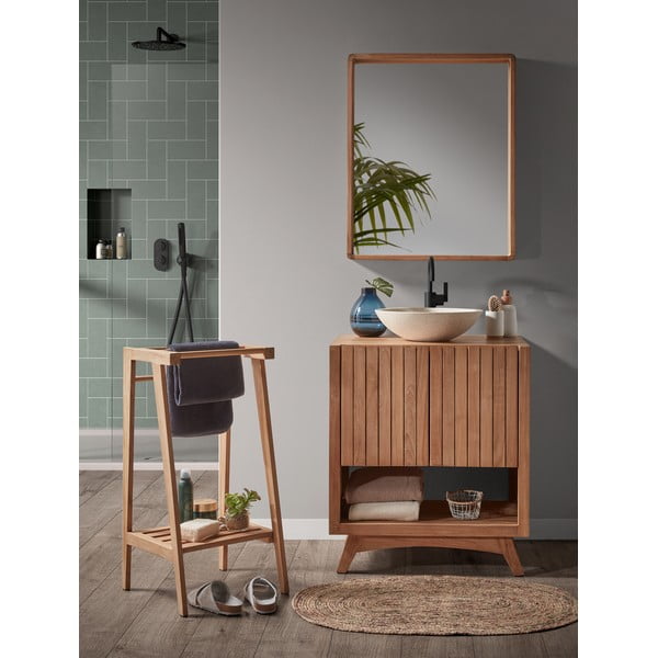 Zrkadlo z teakového dreva Kave Home Sunday, 80 x 65 cm-image-4