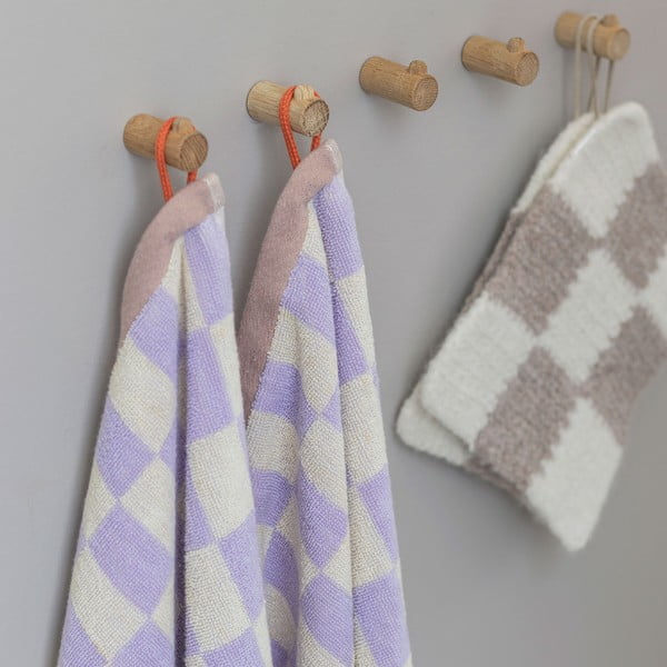 Svetložlto-fialová osuška z bio bavlny 70x133 cm Retro - Mette Ditmer Denmark-image-2