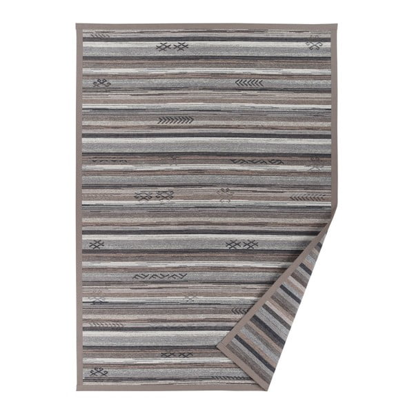 Sivo-béžový vzorovaný obojstranný koberec Narma Liiva, 70 × 140 cm