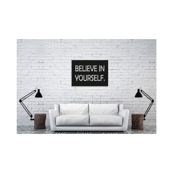 Nástenná dekorácia s nápisom Oyo Concept Believe, 35 x 50 cm