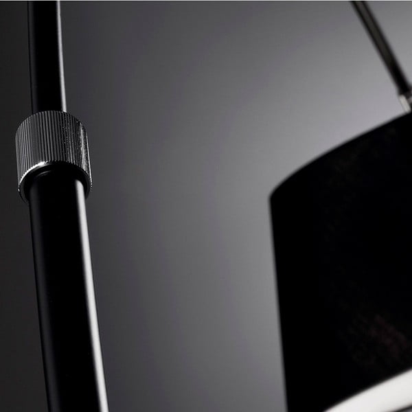 Čierna stojacia lampa s textilným tienidlom (výška 189 cm) May – Kave Home-image-2
