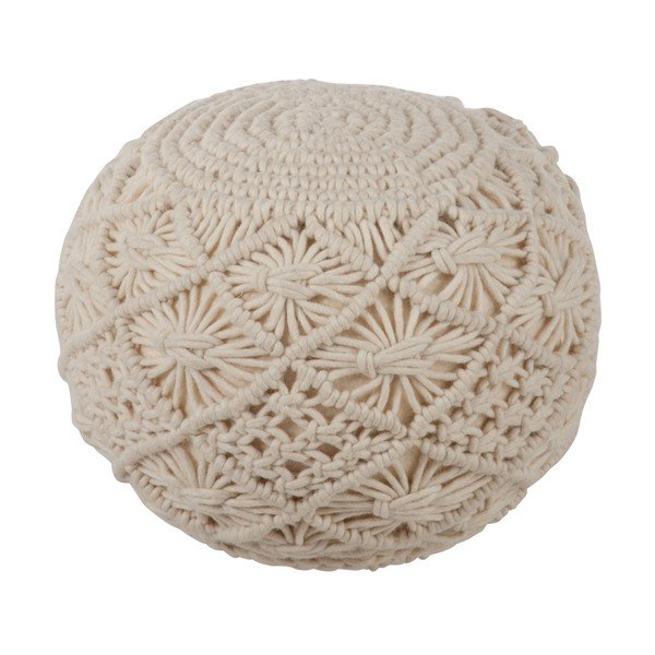 Vlnený puf J-Line Macramé