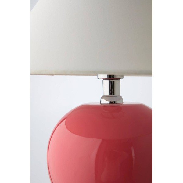 Ružová/krémovobiela keramická stolová lampa (výška  29 cm) Karamell – Jotex-image-3