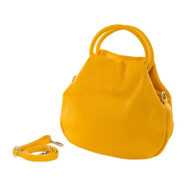 Žltá kabelka z pravej kože Andrea Cardone Dolcezze