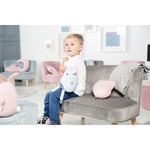 Svetlosivá zamatová detská pohovka 70 cm Lil Sofa – Roba-image-4