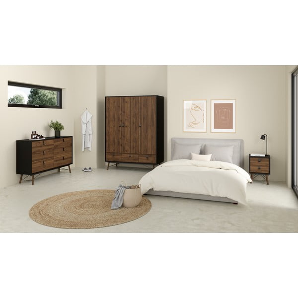 Tmavohnedý nočný stolík Ry – Tvilum-image-4