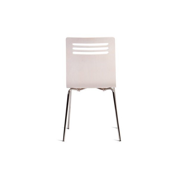 Biela stolička so sedákom z bukového dreva Charlie Pommier Comfort-image-3