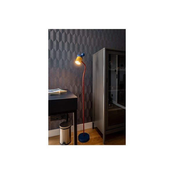 Modrá stojacia lampa s kovovým tienidlom (výška 133,5 cm) Mouse – GTV-image-3