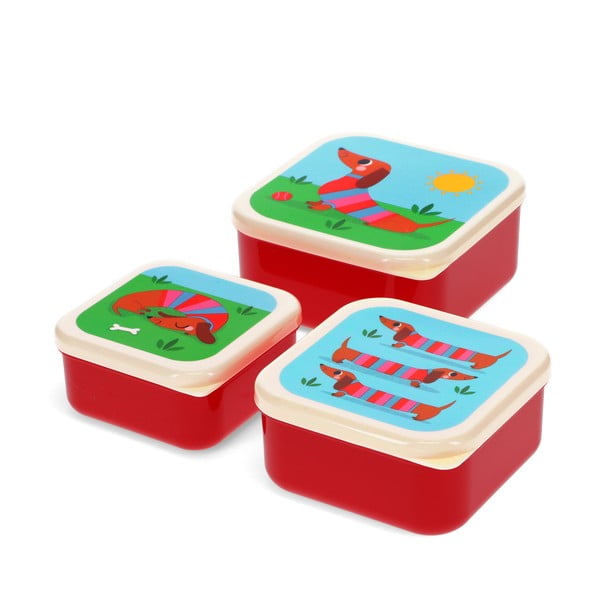 Detský desiatový box 3 ks Sausage Dog – Rex London-image-2