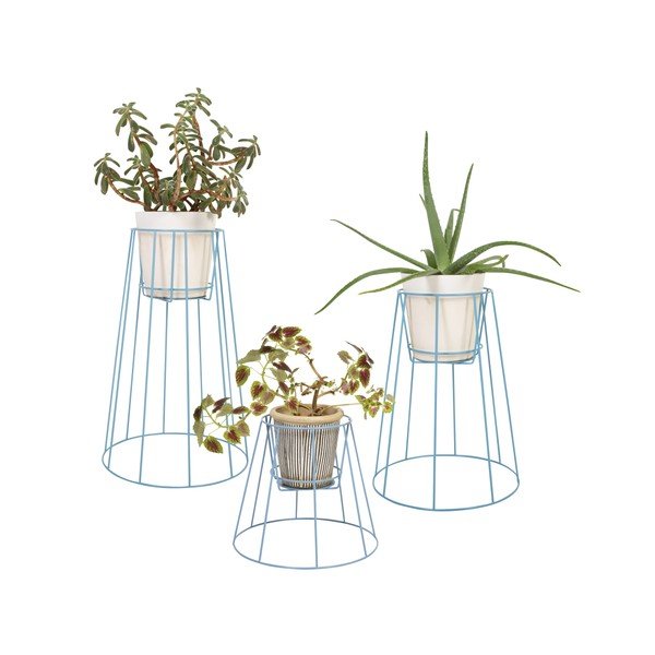 Modrý stojan na kvetináče OK Design Cibele, výška 30 cm-image-2