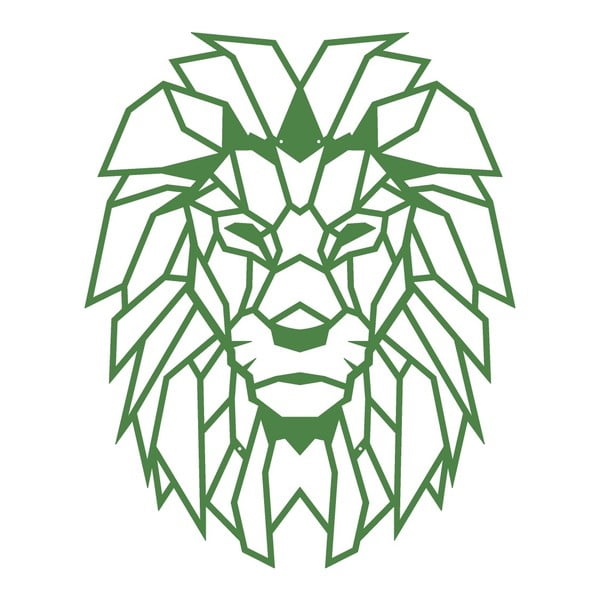Zelená kovová nástenná dekorácia Wall Decor Lion