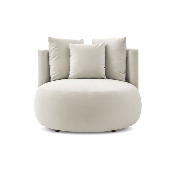 Béžové zamatové kreslo Cesar – Bobochic Paris-image-3