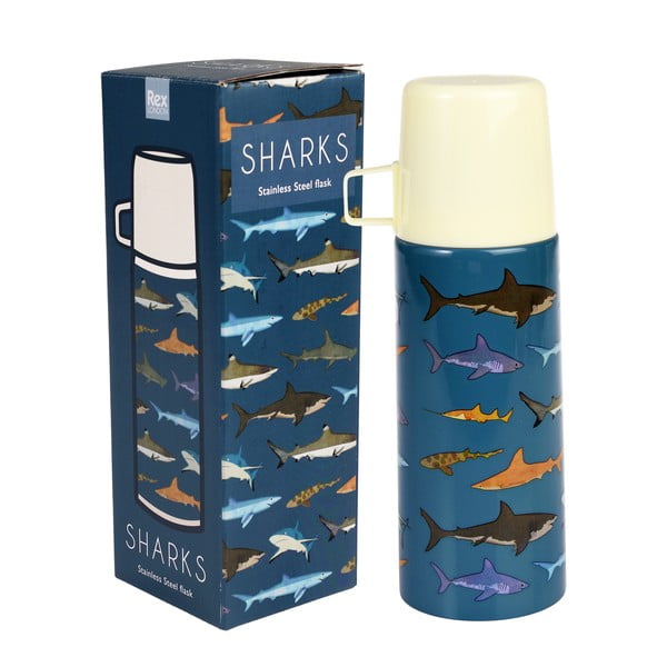 Modrá detská termoska 350 ml Sharks – Rex London-image-4
