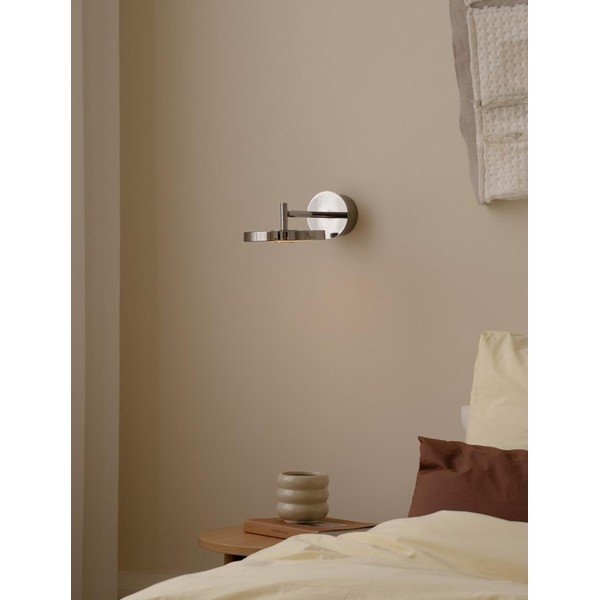 LED nástenné svietidlo s ohýbateľnou konštrukciou/so stmievačom do zásuvky v lesklej striebornej farbe ø 15 cm Asteria Wall Short – UMAGE-image-3