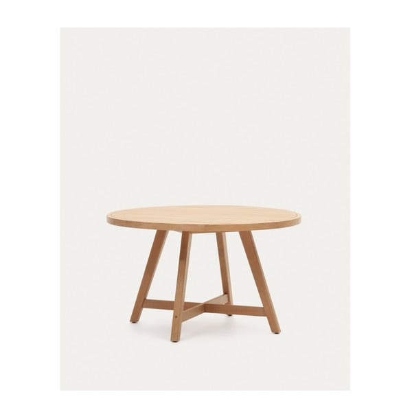 Okrúhly záhradný jedálenský stôl z eukalyptového dreva ø 130 cm Urqell - Kave Home-image-4