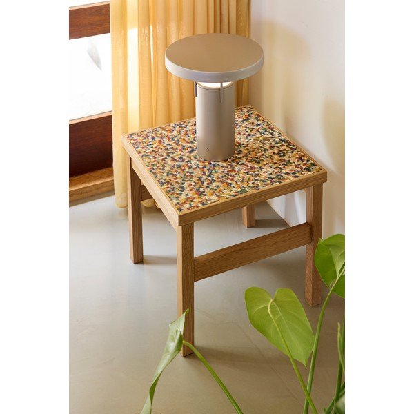 Odkladací stolík v dekore duba 40x40 cm Confetti – Hübsch-image-2