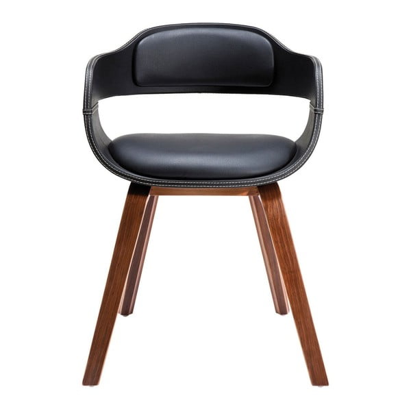 Jedálenská stolička s tmavou drevenou podnožou Kare Design Costa