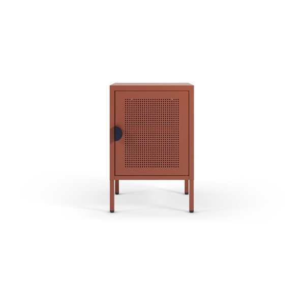 Kovový nočný stolík v terakotovej farbe Sayla – Marckeric-image-4