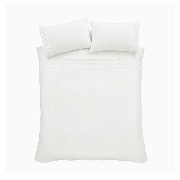 Biele obliečky na dvojlôžko 200x200 cm Broderie Anglaise – Catherine Lansfield