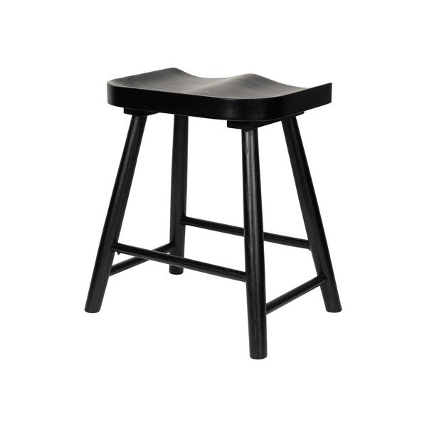 Čierna stolička z dubového dreva Vander – White Label-image-3