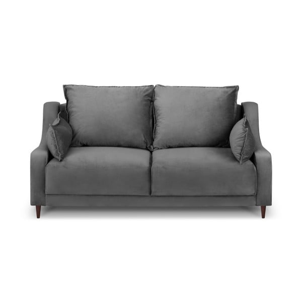Sivá zamatová pohovka Mazzini Sofas Freesia, 150 cm