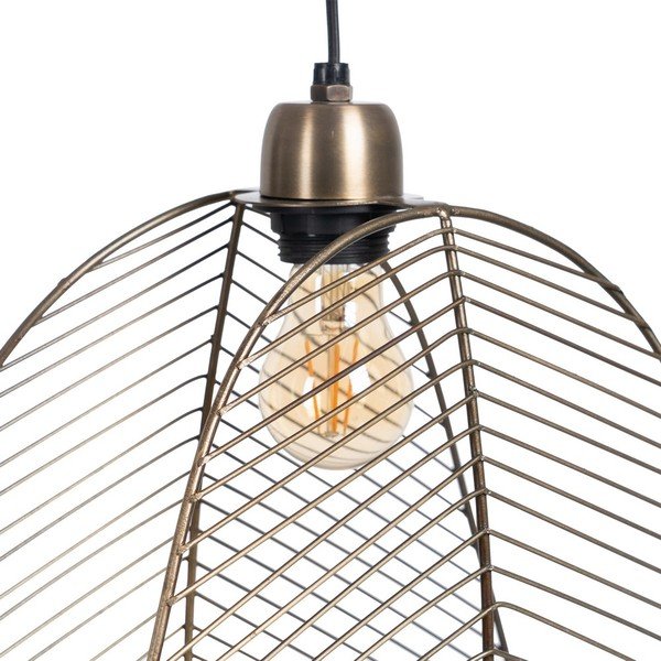 Závesné svietidlo v zlatej farbe s kovovým tienidlom – Ixia-image-1