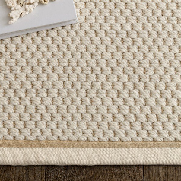 Krémový obojstranný/ručne tkaný koberec s prímesou vlny 160x240 cm Korra Double Loop – Asiatic Carpets-image-1