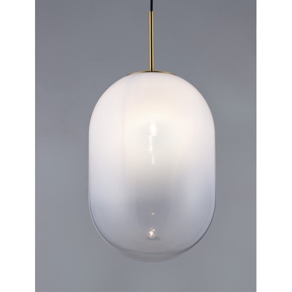 Biele/v zlatej farbe sklenené závesné svietidlo ø 24 cm Chrysi – Nova Luce-image-1