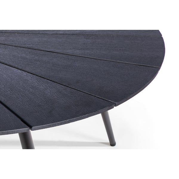 Čierny záhradný stôl s artwood doskou a kamenným stredom Bonami Selection Marienlist, 115 x 190 cm-image-2