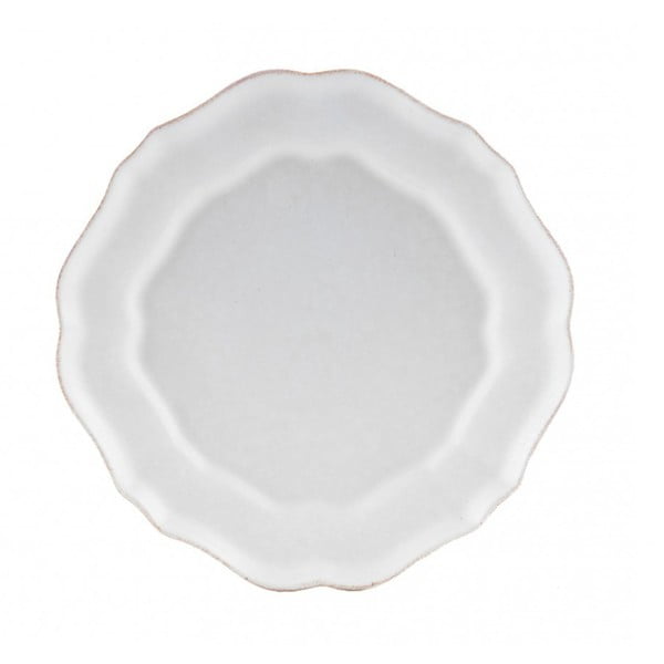 Biely dezertný tanier z kameniny Casafina Impressions, ⌀ 22 cm