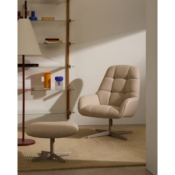 Béžové otočné kreslo Jaspe – Kave Home-image-1
