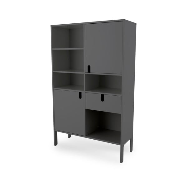 Sivá knižnica Tenzo Uno, výška 176cm-image-2