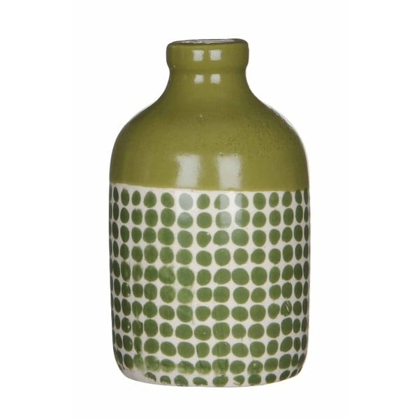 Zelená keramická váza Mica Fabio, 145 x 8,5 cm
