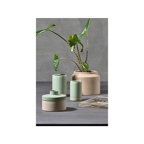 Kameninová váza s vekom Villa Collection Dusty, výška 10 cm-image-1