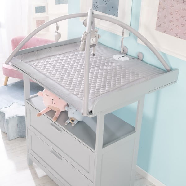 Sivá detská hracia podložka 75x85 cm Style – Roba-image-1