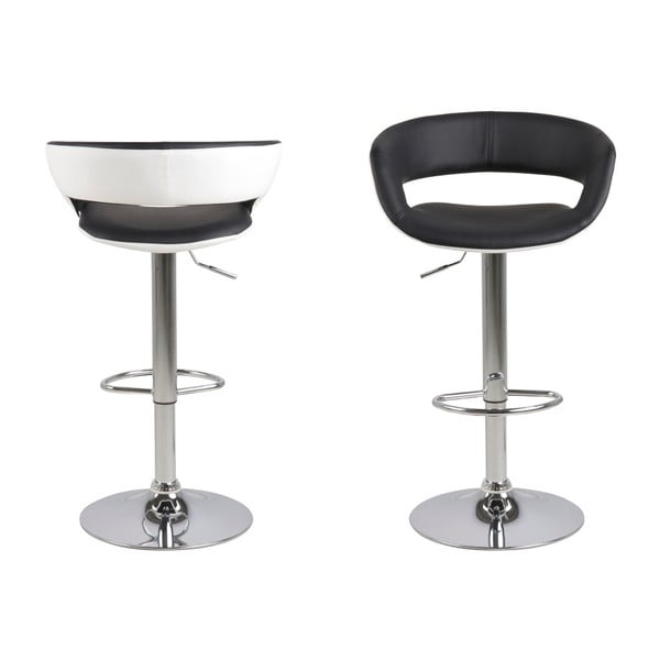 Sada 2 čierno-bielych barových stoličiek Actona Grace-image-1
