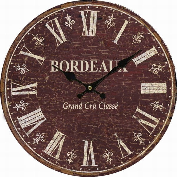 Nástenné hodiny Antic Line Bordeaux, 34 cm