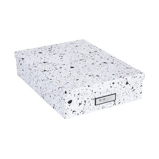 Čierno-biela úložná škatuľa Bigso Box of Sweden Oskar