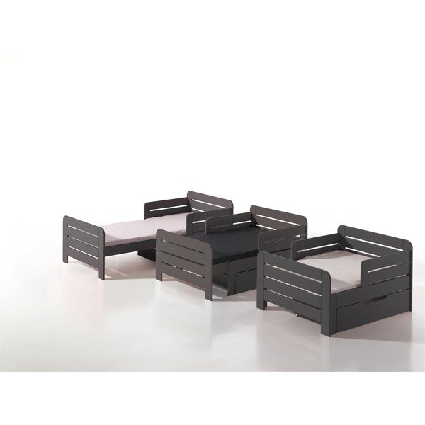 Hnedý úložný systém pod posteľ Jumper Vipack, šírka 130 cm-image-1