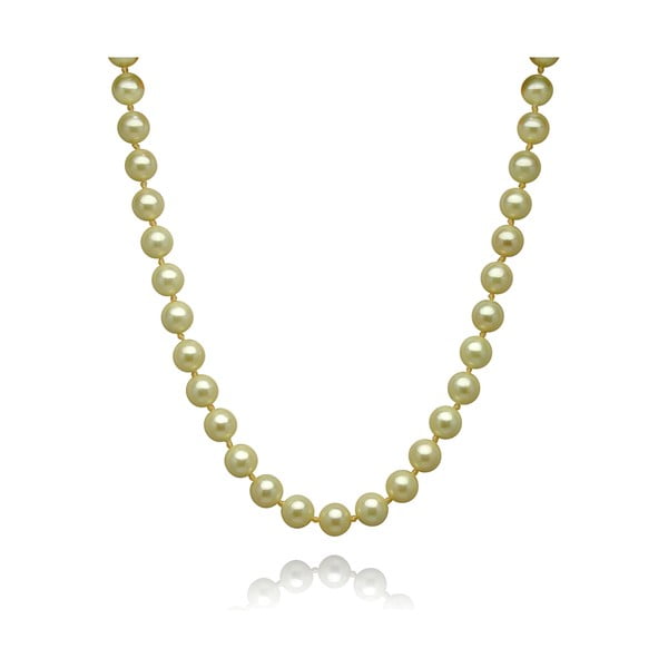 Limetkový perlový náhrdelník Mara de Vida Only Me, dĺžka 45 cm