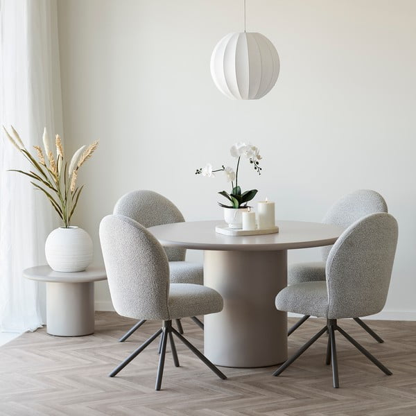 Biele závesné svietidlo s textilným tienidlom ø 40 cm Coventry – House Nordic-image-2