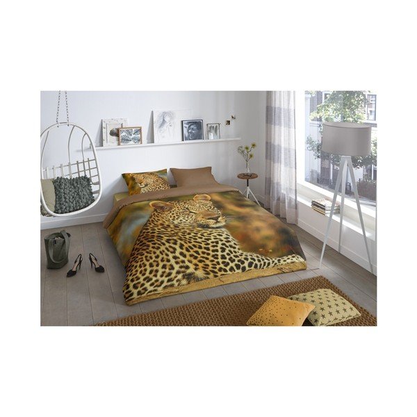 Bavlnené obliečky na dvojlôžko Good Morning Leopard, 240 × 200 cm-image-1